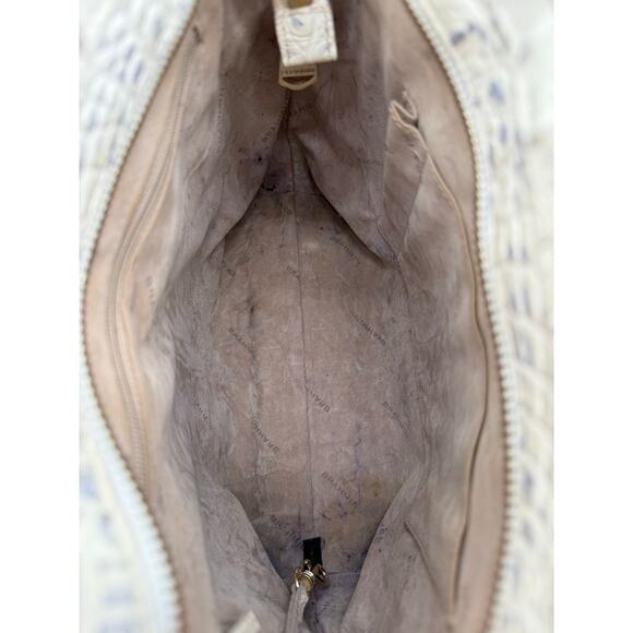 Brahmin Mini Asher Crocodile Leather Cream Satchel Shoulder Bag Women's - Picture 11 of 11